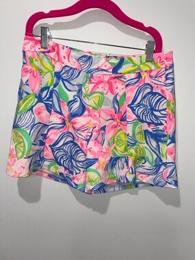 Lilly Pulitzer Tropical Floral Skort in Pink, Blue & Green